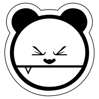 Mad Panda Sticker (Black)
